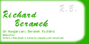 richard beranek business card