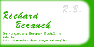 richard beranek business card